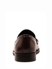 Off The Hook Black Keira Leather Penny Ruched Loafers - Image 5 of 6