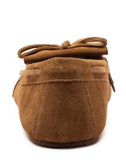 Off The Hook Brown Kennet Suede Fringe Moccasin Loafers - Image 4 of 6