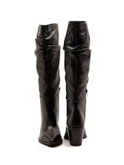 Off The Hook Black Muswell Knee High Slouch Boots - Image 8 of 8