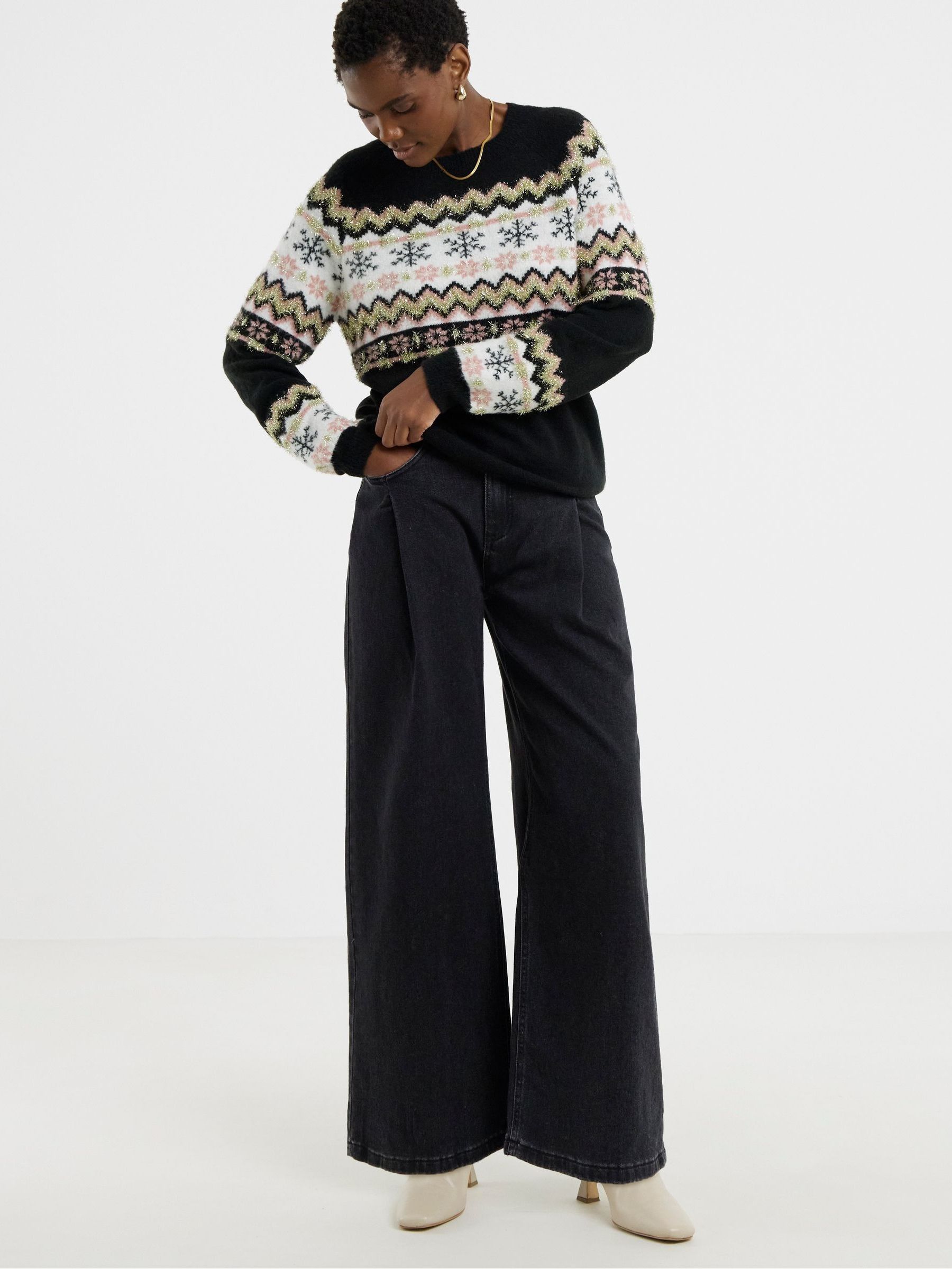【BLACK3】Patterned knit tee G49680s.jpg
