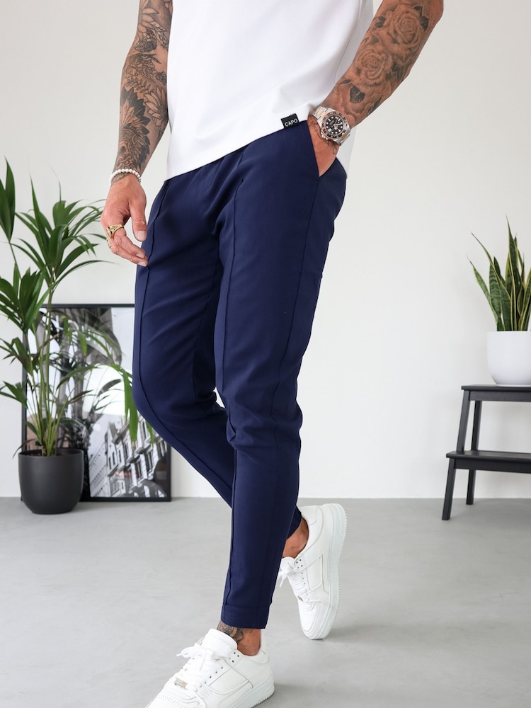 CAPO Blue SMART Trousers - Image 1 of 6 CAPO Blue SMART Trousers - Image 1 of 6
