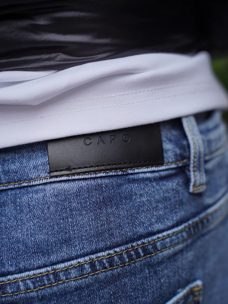 Orta Mavi - CAPO Capo Slim Fit Denim Jeans - 8şəkildən 8 şəkil