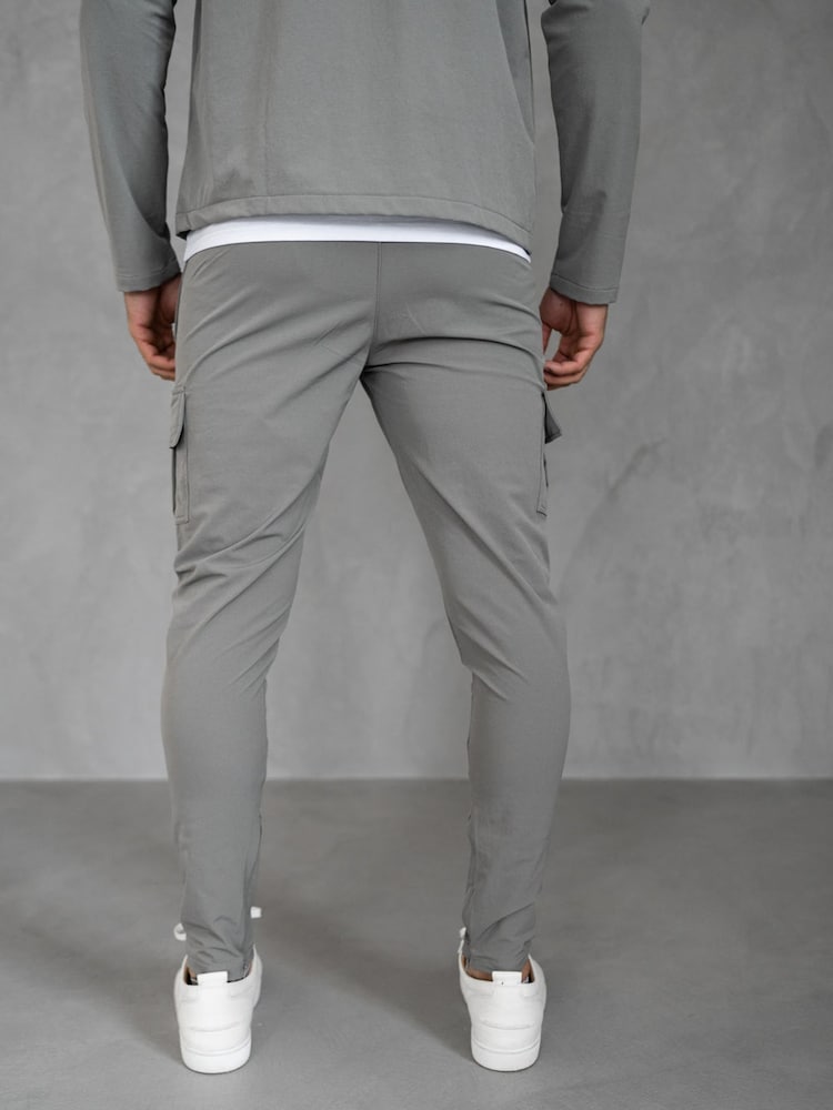 CAPO Grey Utility Cargo Joggers - Image 4 of 4 CAPO Grey Utility Cargo Joggers - Image 4 of 4