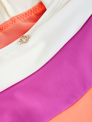 Pink/Orange Plunge Tummy Control Swimsuit - Image 2 of 3