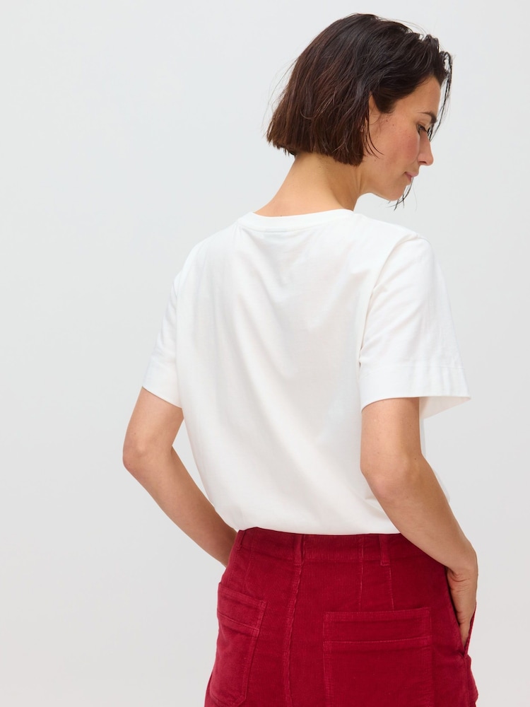 Oliver Bonas White La Boulangere Graphic T-Shirt - Image 1 of 8