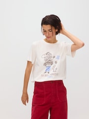 Oliver Bonas White La Boulangere Graphic T-Shirt - Image 2 of 8