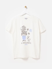 Oliver Bonas White La Boulangere Graphic T-Shirt - Image 3 of 8