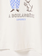 Oliver Bonas White La Boulangere Graphic T-Shirt - Image 8 of 8
