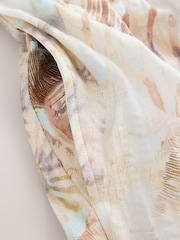 Ecru/Shell Print Jersey Bandeau Playsuit - Image 7 of 8