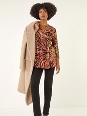 Roman Red Animal Print Pintuck Blouse - Image 2 of 5