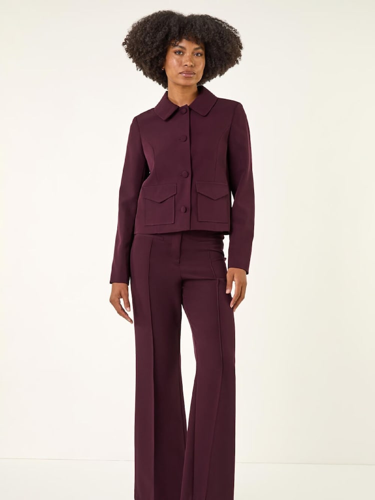 Roman Red Smart Buttoned Pocket Jacket - Image 1 of 6 Roman Red Smart Buttoned Pocket Jacket - Image 1 of 6