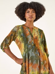 Roman Natural Textured Burnout Print T-Shirt - Image 4 of 5