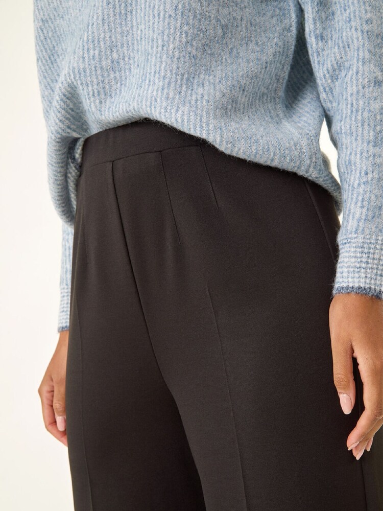 Roman Black Wide Leg Ponte Stretch Trousers - Image 5 of 5