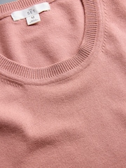 The Set 4 Pack Crew Neck Fine Knit T-shirts Chocolate Brown/Red/Pink/Cream - Image 6 of 6