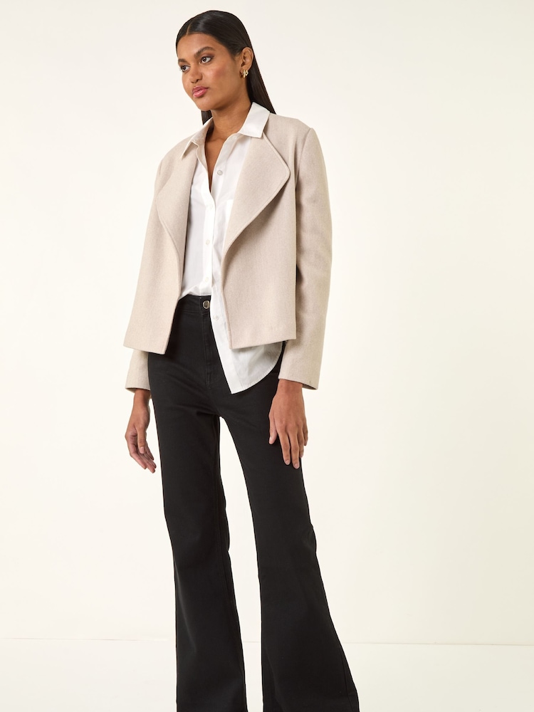 Roman Natural Waterfall Edge Jacket - Image 1 of 5 Roman Natural Waterfall Edge Jacket - Image 1 of 5