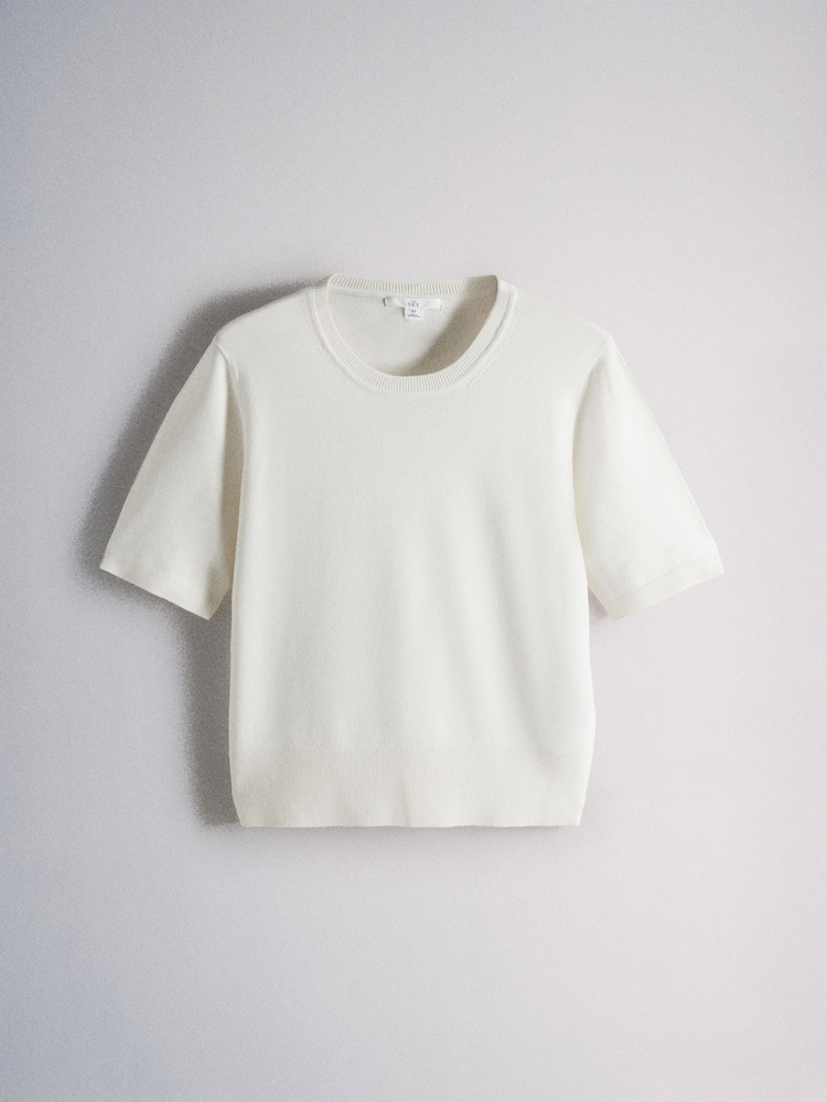 The Set 4 Pack Crew Neck Fine Knit T-shirts Navy/Blue/Light Blue/Crewm - Image 2 of 6