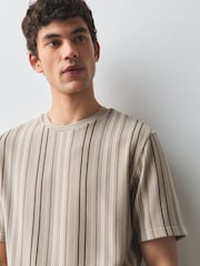 Neutral Smart Vertical Stripe T-Shirt - Image 1 of 5