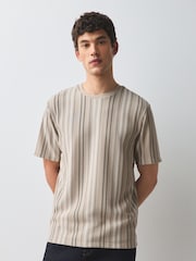 Neutral Smart Vertical Stripe T-Shirt - Image 2 of 5