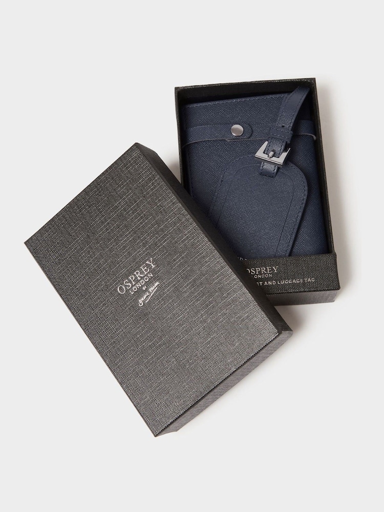 Osprey London The Neptune Leather Passport & Luggage Tag Set - Image 2 of 5
