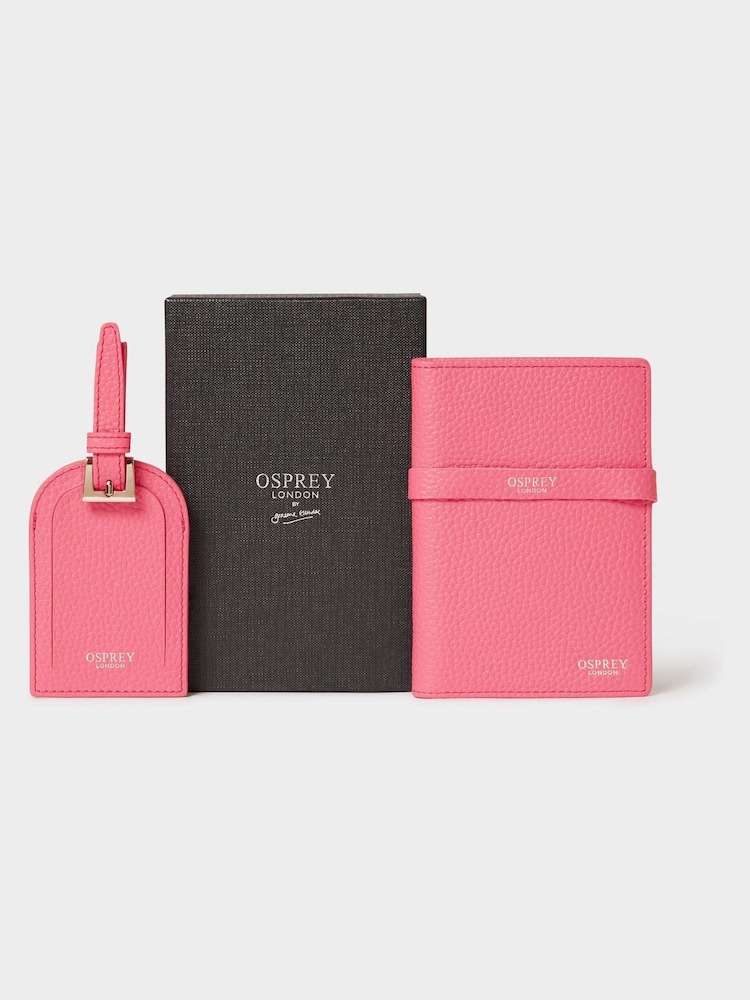 Osprey London The Neptune Leather Passport & Luggage Tag Set - Image 1 of 5 Osprey London The Neptune Leather Passport & Luggage Tag Set - Image 1 of 5