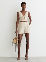 Reiss Jayce Pinstripe Tailored Shorts - Imaginea 1 din 7