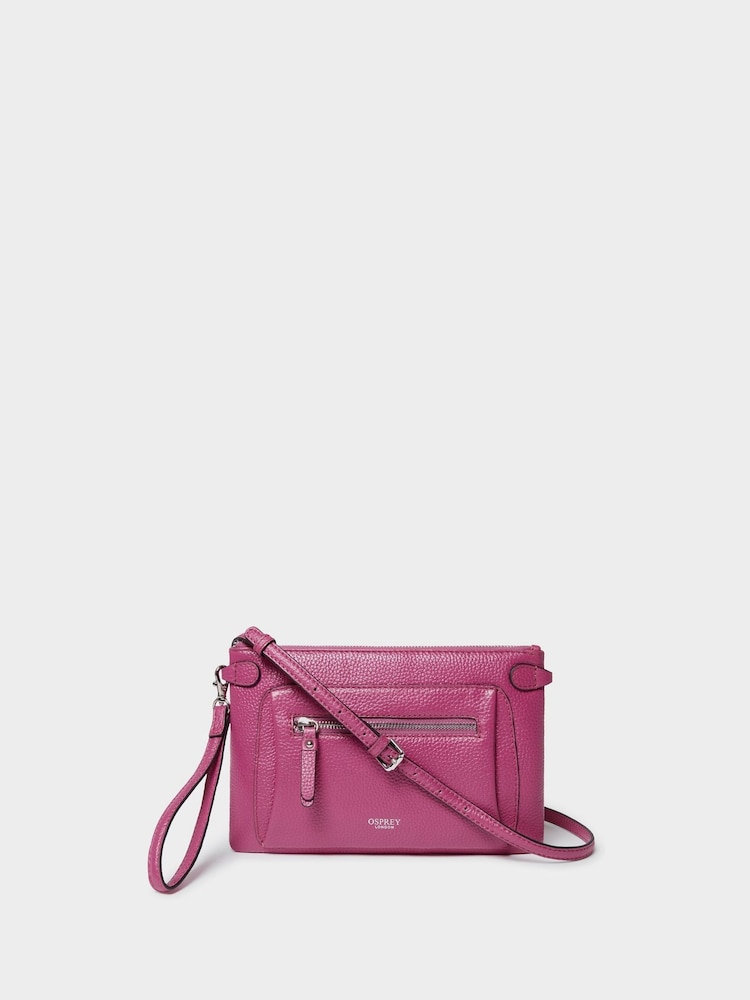 Svetlo roza - Usnjena torbica za čez telo Osprey London The Ruby - Slika 1 iz 5