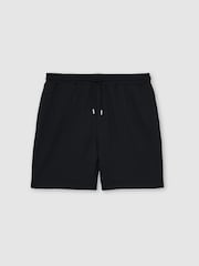 Reiss Navy Reid Premium Interlock Drawstring Shorts - Image 2 of 6