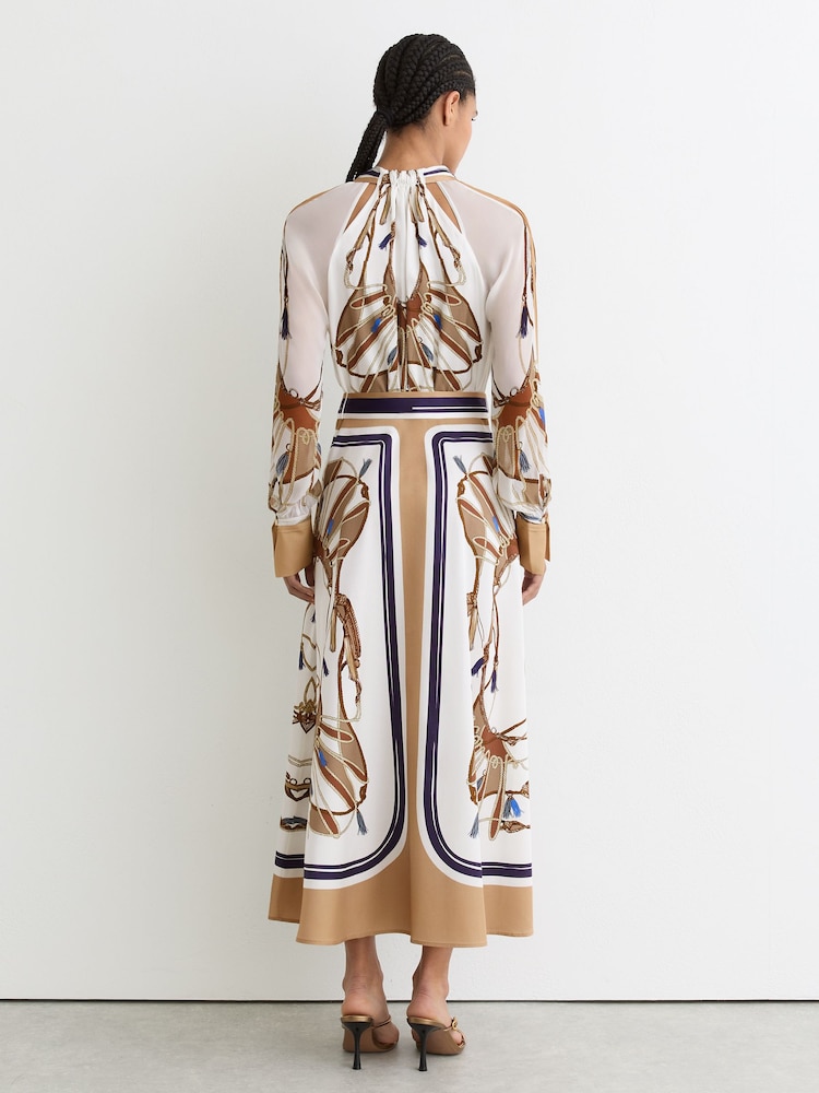 knee length dresses for ladies Luisa Positano Dress Gin Lemon Foulard| I AM MORE SCARSDALE