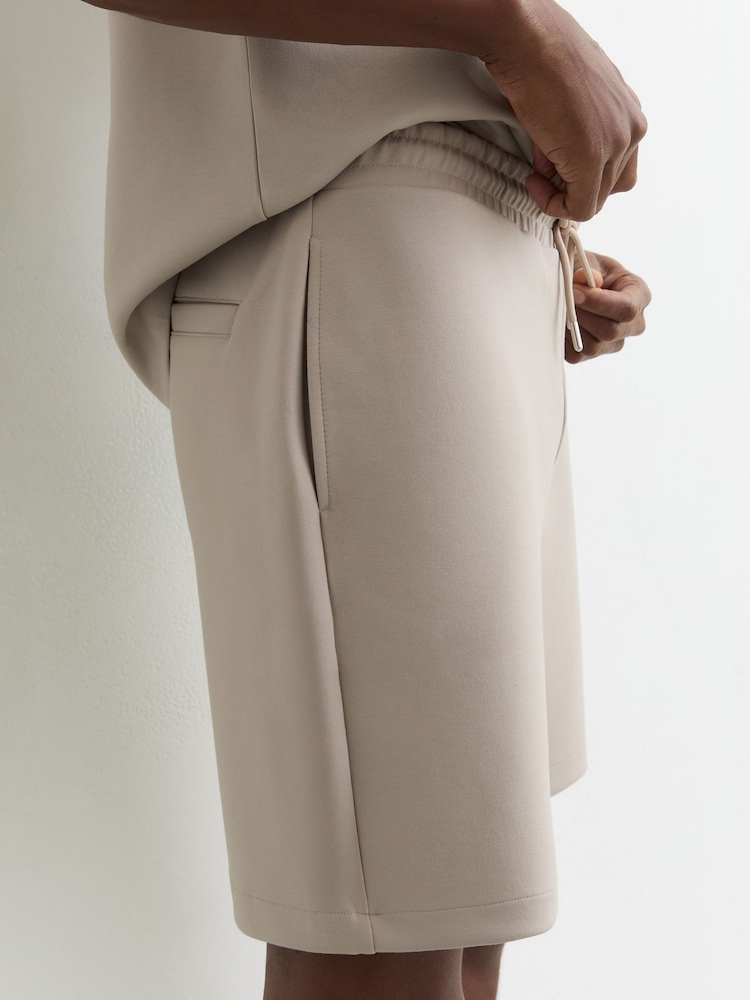 Reiss Stone Reid Premium Interlock Drawstring Shorts - Image 1 of 7 Reiss Stone Reid Premium Interlock Drawstring Shorts - Image 1 of 7