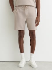 Reiss Stone Reid Premium Interlock Drawstring Shorts - Image 4 of 7