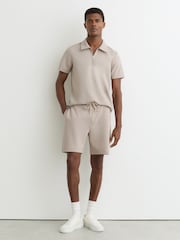 Reiss Stone Reid Premium Interlock Drawstring Shorts - Image 5 of 7