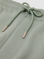 Reiss Mint Green Reid Premium Interlock Drawstring Shorts - Image 6 of 6