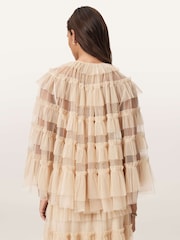 AllSaints Aude Ruffle Cape Blouse - Imagen 5 de 8
