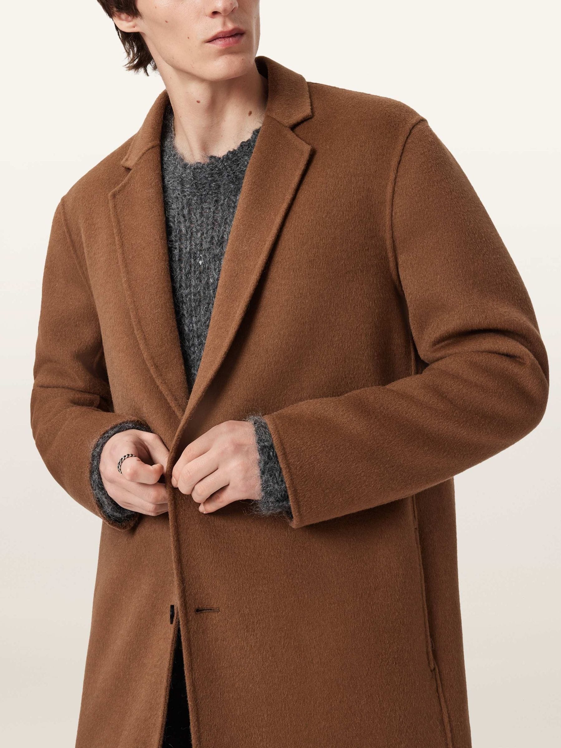 Buy AllSaints Brown Brax Coat from Next USA