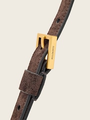 AllSaints Brown Ursa Suede Satchel Bag - Image 3 of 5