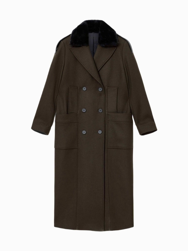AllSaints Green Millie Coat - Image 7 of 7