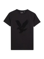 Lyle & Scott Black Towelling Eagle T-Shirt - Image 1 of 1