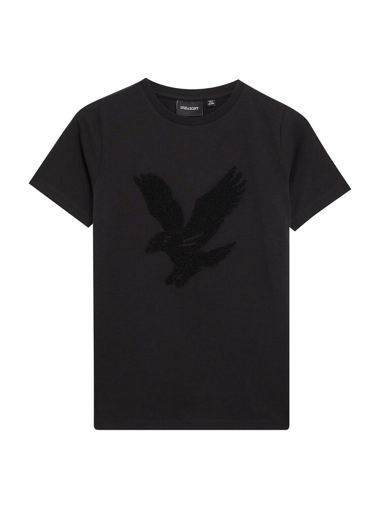 Lyle & Scott Black Towelling Eagle T-Shirt - Image 1 of 1