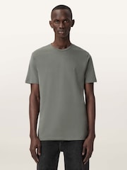 AllSaints Green Brace Brushed Cotton T-Shirts 3 Pack - Image 3 of 8