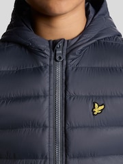 Lyle & Scott Blue Light Weight Padded Jacket - Image 3 of 4