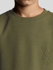 Lyle & Scott Green Embossed Eagle Crew Neck Jumper - Image 3 of 4
