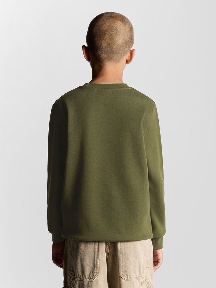 Lyle & Scott Green Embossed Eagle Crew Neck Jumper - Image 4 of 4