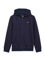 Lyle & Scott Dark Navy Fly Fleece Zip Through Hoodie - Image 1 of 1