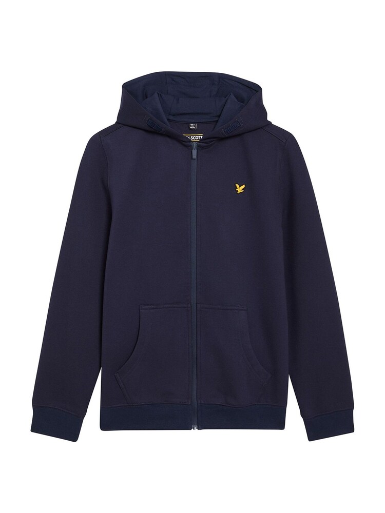 Lyle & Scott Dark Navy Fly Fleece Zip Through Hoodie - Image 1 of 1