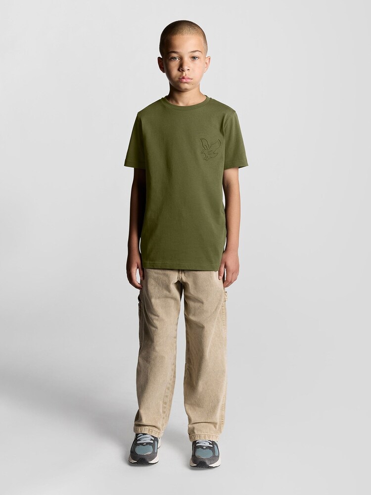 Lyle & Scott Green Embossed Eagle  T-Shirt - Image 1 of 4