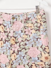 Oliver Bonas Brown Cropped Wide Leg Jeans - Image 6 of 7