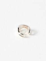 Oliver Bonas Silver Tone Galia Wavy Cuff Earrings - Image 3 of 4