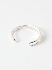 Oliver Bonas Silver Plated  Galia Wavy Chunky Cuff Bangle - Image 3 of 4