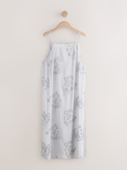 Silver Sparkle Embroidered Slip Dress - Image 7 of 9