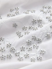 Silver Sparkle Embroidered Slip Dress - Image 8 of 9